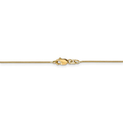 14k Yellow Gold .80mm Round Snake Chain Available Sizes 9"-24"