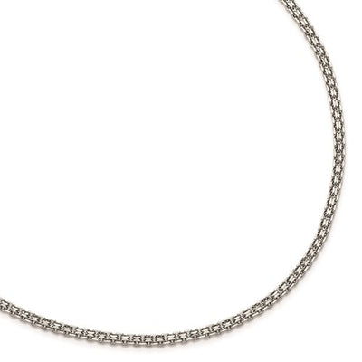 Stainless Steel Polished 3.10mm Bismark Chain Available Sizes 16"-20"