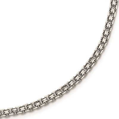 Stainless Steel Polished 3.10mm Bismark Chain Available Sizes 16"-20"