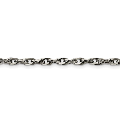 Stainless Steel 4.2mm Fancy Twisted Link Necklace Available Sizes 18"-30"