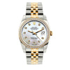 Rolex Datejust Diamond Watch, 36mm, Yellow Gold and Stainless Steel Bracelet Platinum Lavender Dial w/ Diamond Bezel