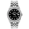 Rolex Datejust Diamond Watch, 26mm, Stainless SteelBracelet Jet Black Dial w/ Diamond Bezel