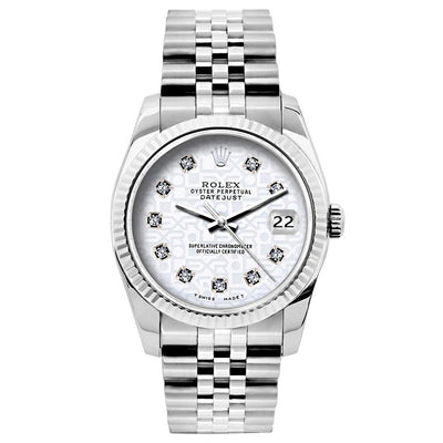 Rolex Datejust 26mm Stainless Steel Bracelet Rolex White  Dial