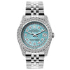 Rolex Datejust Diamond Watch, 26mm, Stainless SteelBracelet Turquoise Dial w/ Diamond Bezel and Lugs