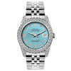 Rolex Datejust Diamond Watch, 26mm, Stainless SteelBracelet Blue Rays Dial w/ Diamond Bezel and Lugs