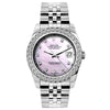 Rolex Datejust Diamond Watch, 26mm, Stainless SteelBracelet Pink Mother of Pearl Dial w/ Diamond Bezel