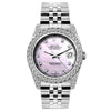 Rolex Datejust Diamond Watch, 26mm, Stainless SteelBracelet Pink Mother of Pearl Dial w/ Diamond Bezel and Lugs