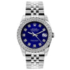 Rolex Datejust Diamond Watch, 26mm, Stainless SteelBracelet Blue Dial w/ Diamond Bezel