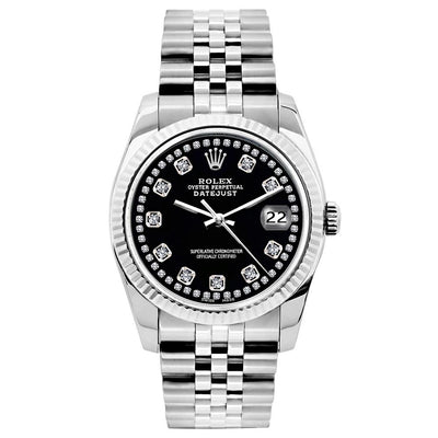 Rolex Datejust 26mm Stainless Steel Bracelet Black Star Dial