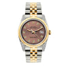 Rolex Datejust Diamond Watch, 36mm, Yellow Gold and Stainless Steel Bracelet Earthen Dial w/ Diamond Lugs