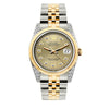 Rolex Datejust Diamond Watch, 36mm, Yellow Gold and Stainless Steel Bracelet Gold Dial w/ Diamond Lugs