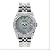 Rolex Datejust Diamond Watch, 36mm, Stainless Steel Mother of Pearl Dial w/ Diamond Bezel