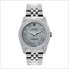 Rolex Datejust Diamond Watch, 36mm, Stainless Steel Mother of Pearl Dial w/ Diamond Bezel and Lugs