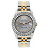 Rolex Datejust Diamond Watch, 26mm, Yellow Gold and Stainless Steel Bracelet Aluminum Dial w/ Diamond Bezel