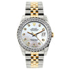 Rolex Datejust Diamond Watch, 26mm, Yellow Gold and Stainless Steel Bracelet Pattens Blue Dial w/ Diamond Bezel