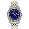 Rolex Datejust Diamond Watch, 26mm, Yellow Gold and Stainless Steel Bracelet Sapphire Dial w/ Diamond Bezel and Lugs