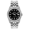 Rolex Datejust Diamond Watch, 26mm, Stainless SteelBracelet Black Dial w/ Diamond Bezel and Lugs