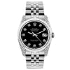 Rolex Datejust Diamond Watch, 26mm, Stainless SteelBracelet Black Roman Dial w/ Diamond Lugs