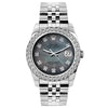 Rolex Datejust Diamond Watch, 26mm, Stainless SteelBracelet Black Mother of Pearl Dial w/ Diamond Bezel