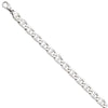 14k White Gold 9mm Hand-polished Anchor Link Chain